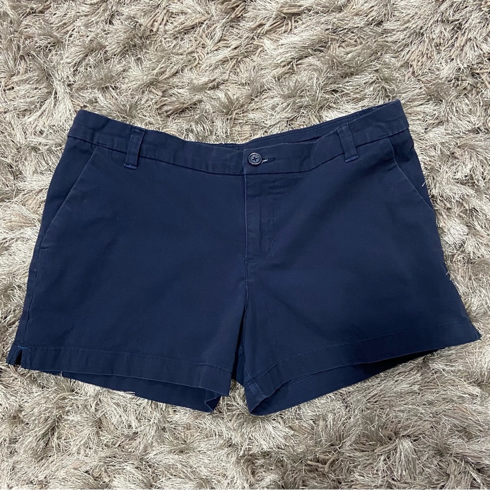 Patagonia women blue Organic Cotton  belt loops, pockets shorts. Size 10. Used.